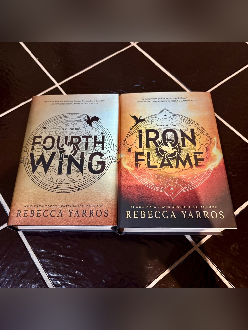 Fourth Wing & Iron Flame Hardcover Books - Rebecca Yarros